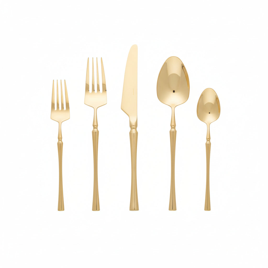 Vikko Irene Champagne Gold Flatware Set