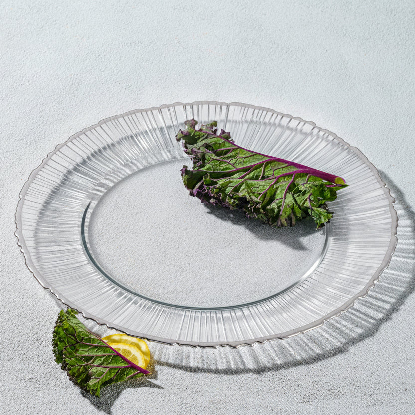 Vikko Harmony Glass Charger with Rim