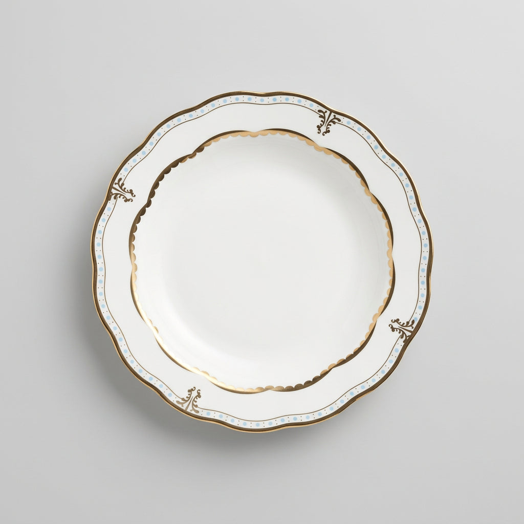 Vikko clove, Charger, Gold and Blue, 12"