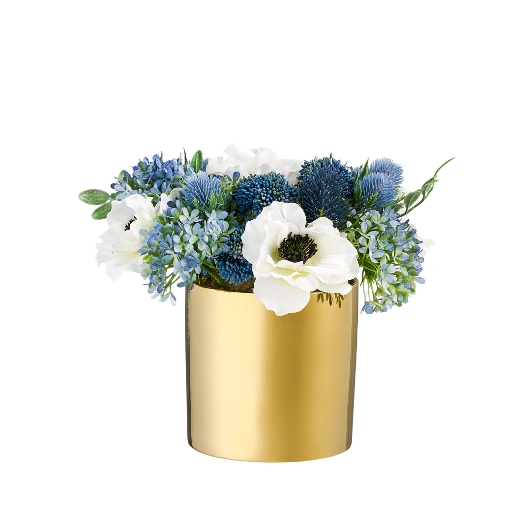 Flaura Anemone with Blue Hydrangea- Small