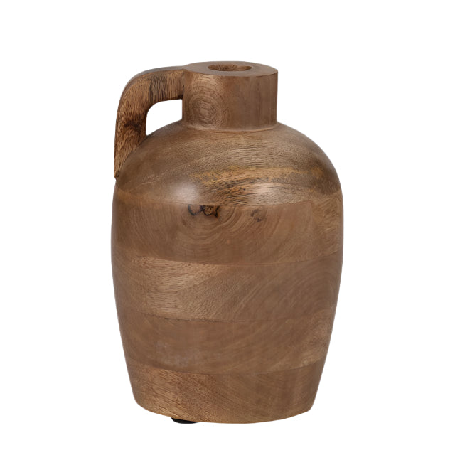 Wood Vase with Greens