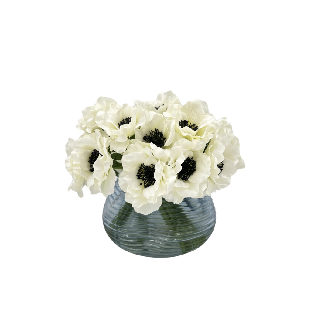 Flaura Anemone Arrangement in Small Wavy Pot