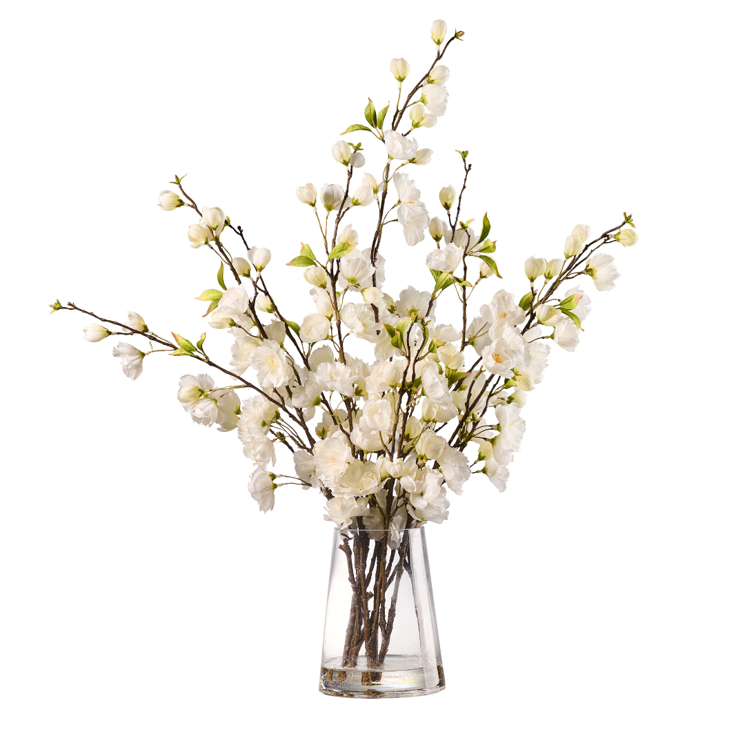 Flaura Cherry Blossom in Crystal Glass