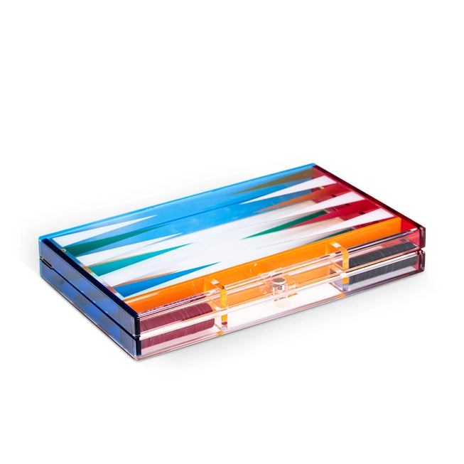 Multicolour Acrylic Backgammon Set