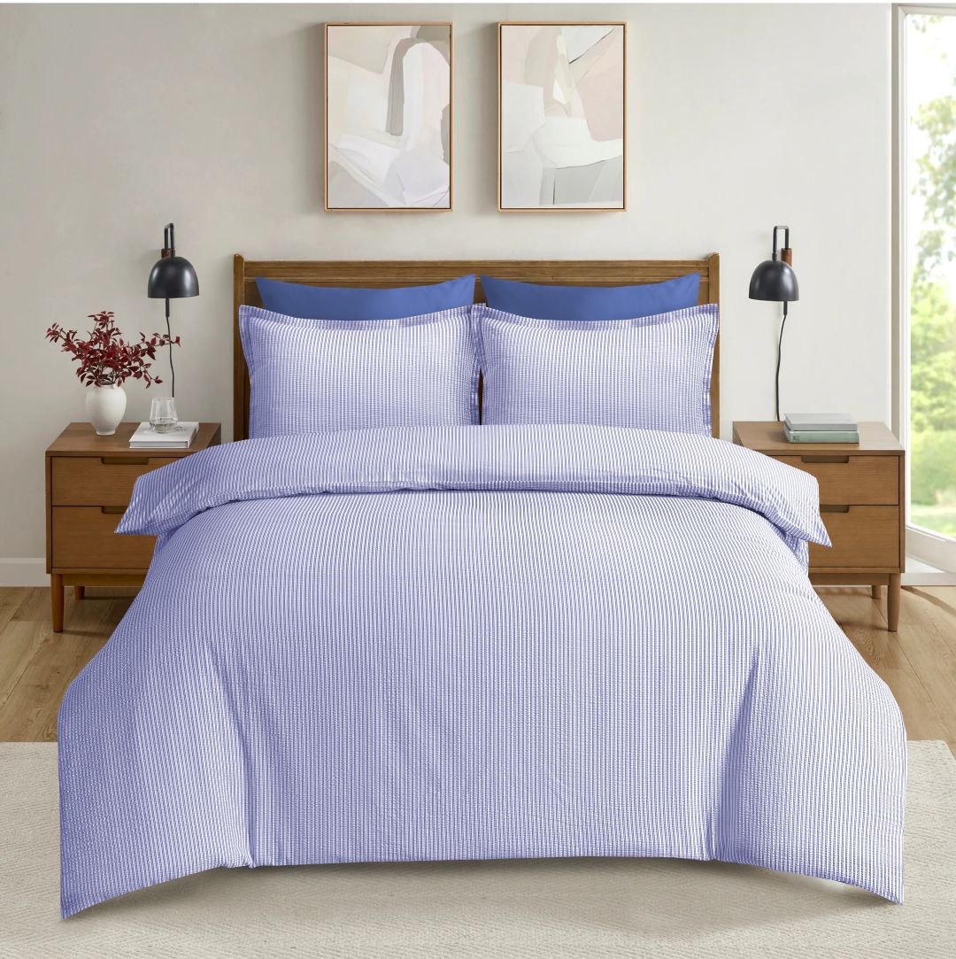 Aura Home Seer Sucker Duvet Set