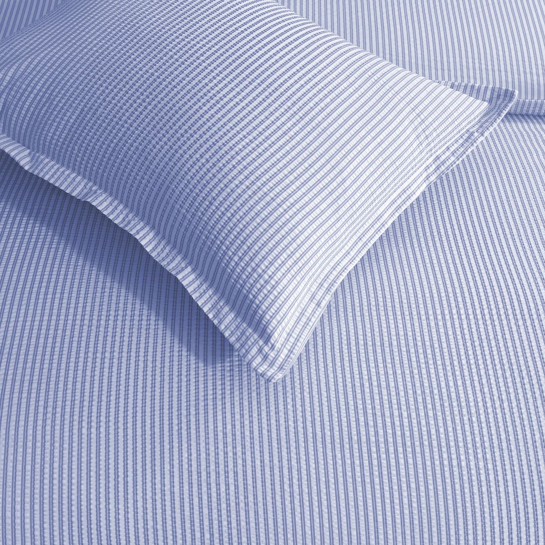 Aura Home Seer Sucker Duvet Set - Thumbnail 3