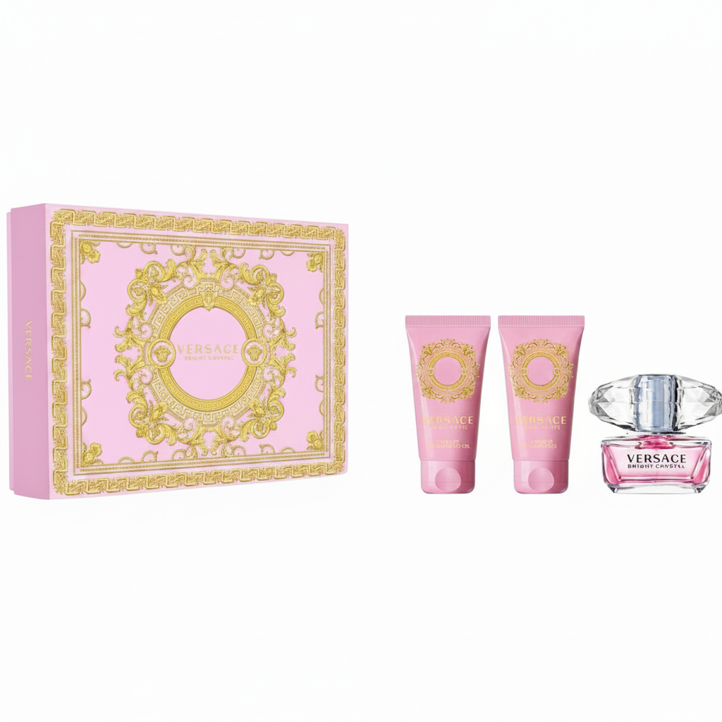 Versace Bright Crystal 3 Pc Gift Set 1.7oz
