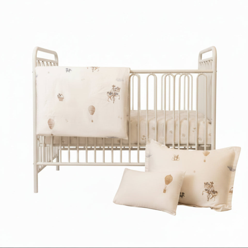 Petite Belle Carousel Dreams Crib Set- Sky