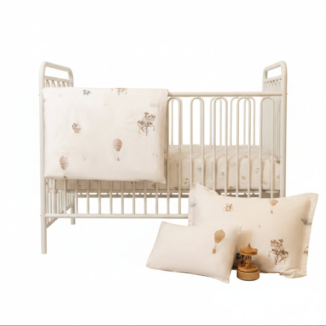 Petite Belle Carousel Dreams Crib Set- Sky