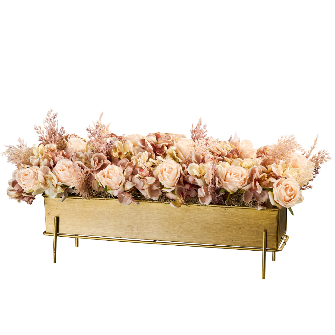 Flaura Pink Beige Wild Roses