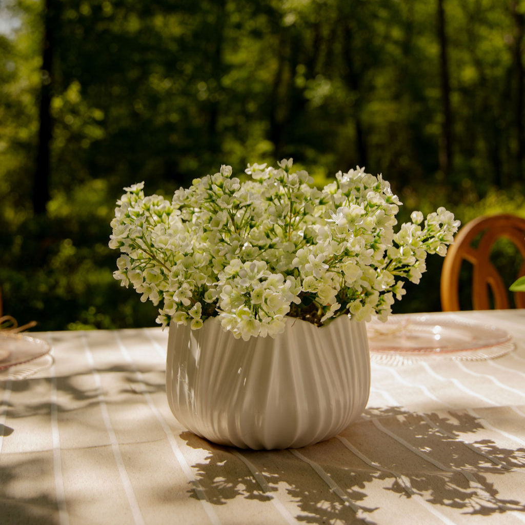 Flaura Cream Hydrangeas and Baby Breath- Medium