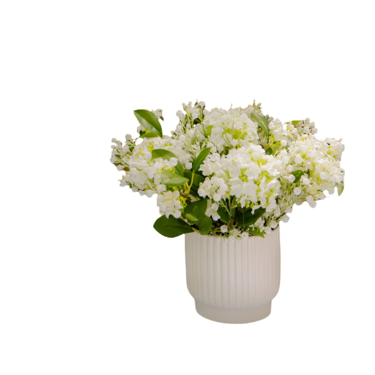 Flaura Cream Hydrangeas and Baby Breath- Small
