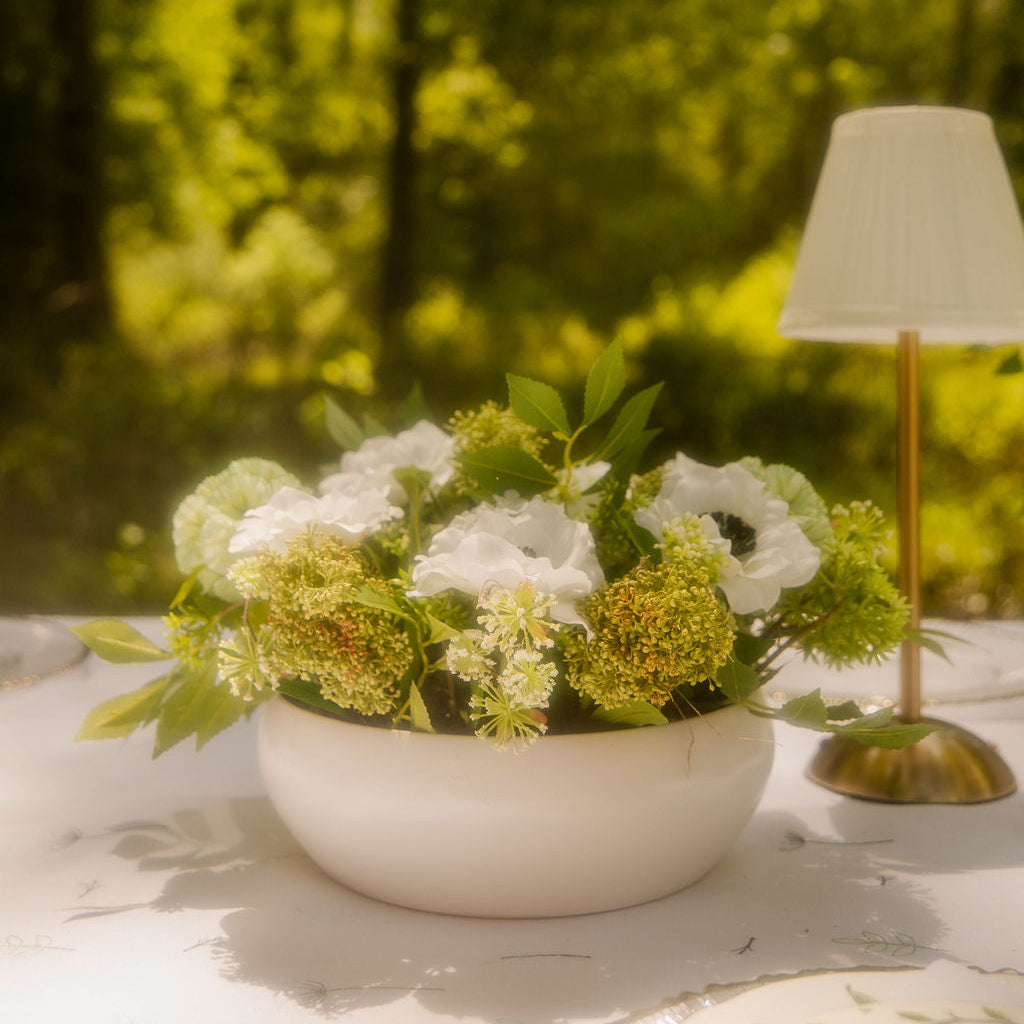 Flaura Anemone and White Hydrangeas