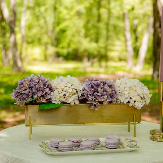 Flaura Cream/Lavander Hydrangeas in Gold