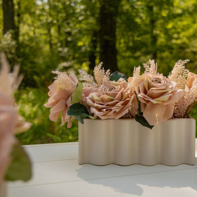 Flaura Mauve Dahlias/ Roses Foliage