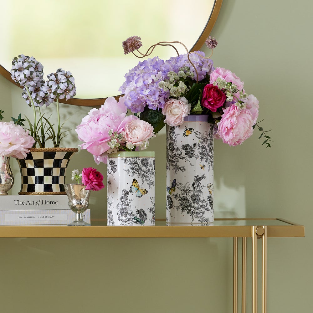 MacKenzie-Childs Butterfly Toile Vase