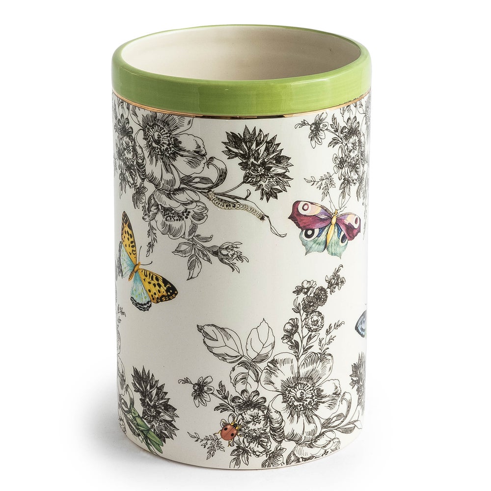 MacKenzie-Childs Butterfly Toile Vase