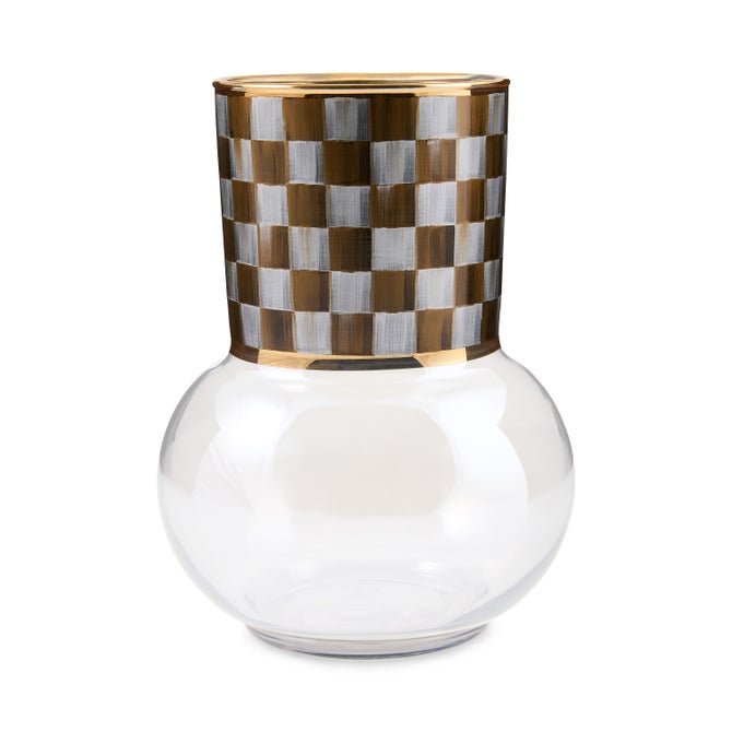 MacKenzie-Childs Check Glass Vase