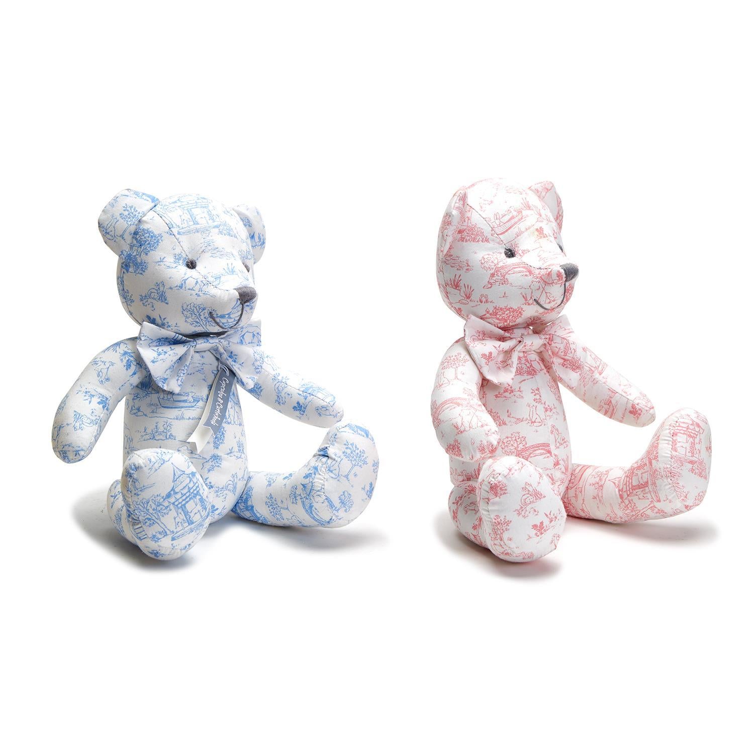 Toile Stuffed Teddy Bear
