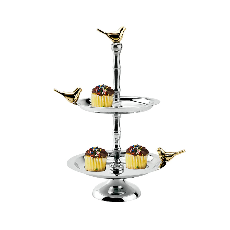 Host of Sparrows Mini Two Tiered Serving Stand
