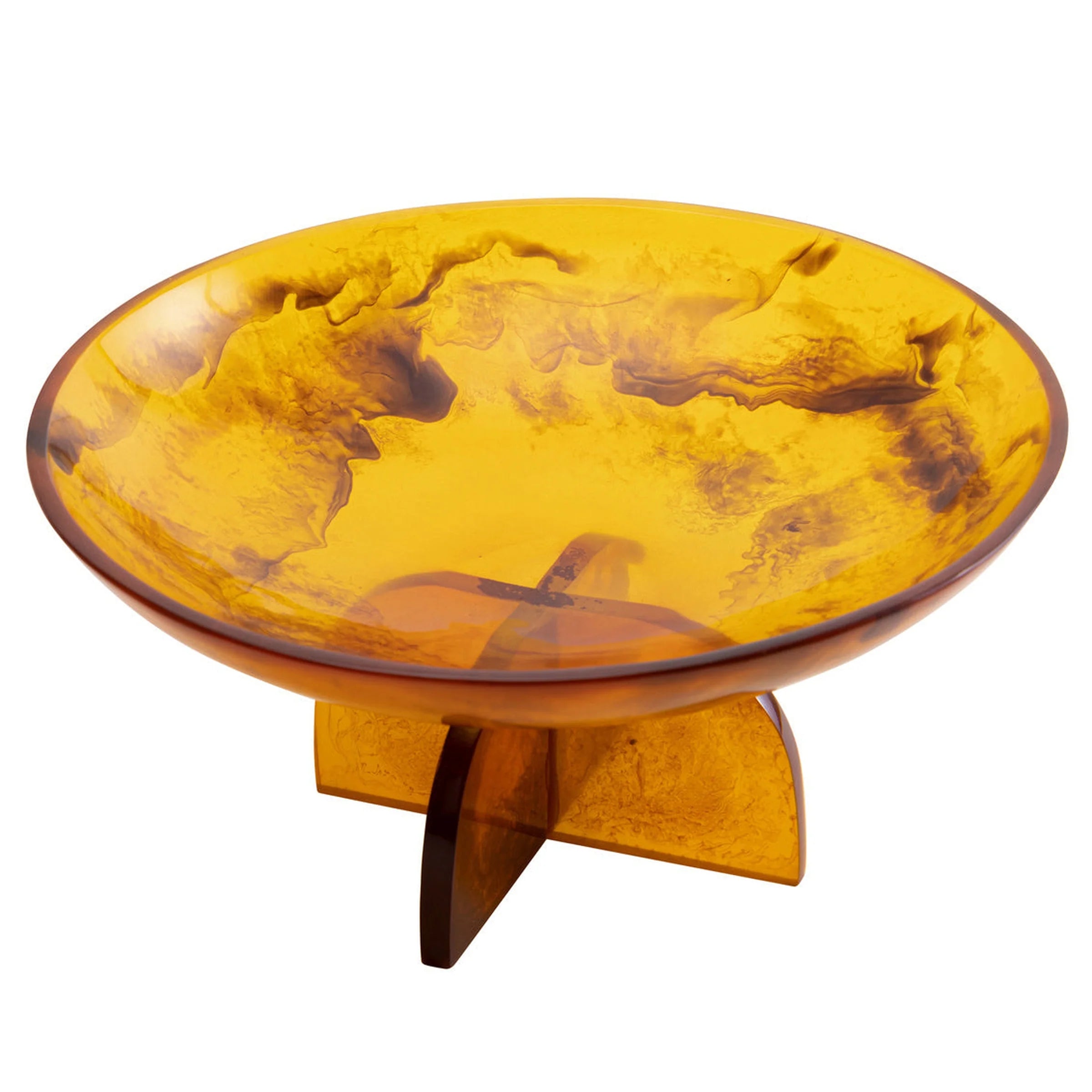 Lucente Tortoise Shell Resin Fruit Bowl