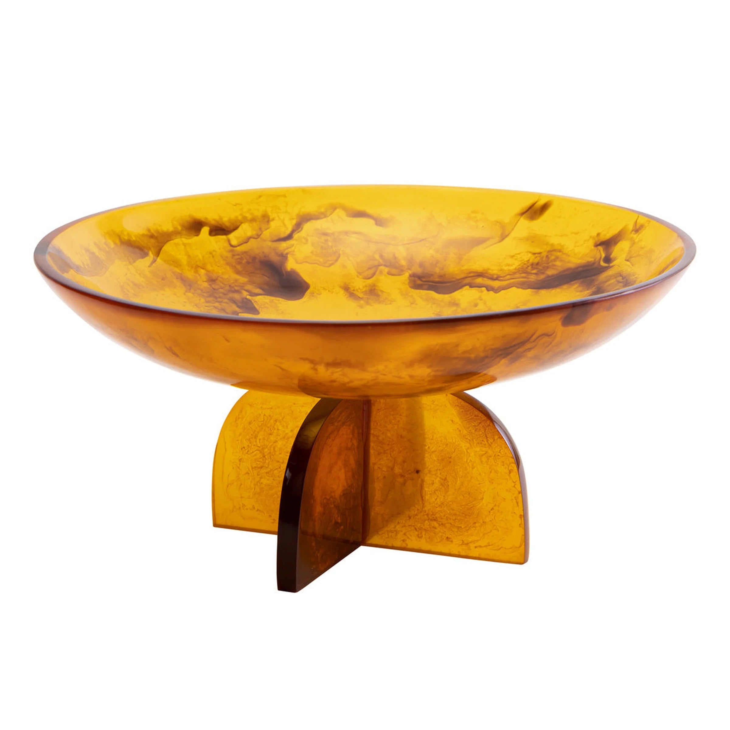 Lucente Tortoise Shell Resin Fruit Bowl