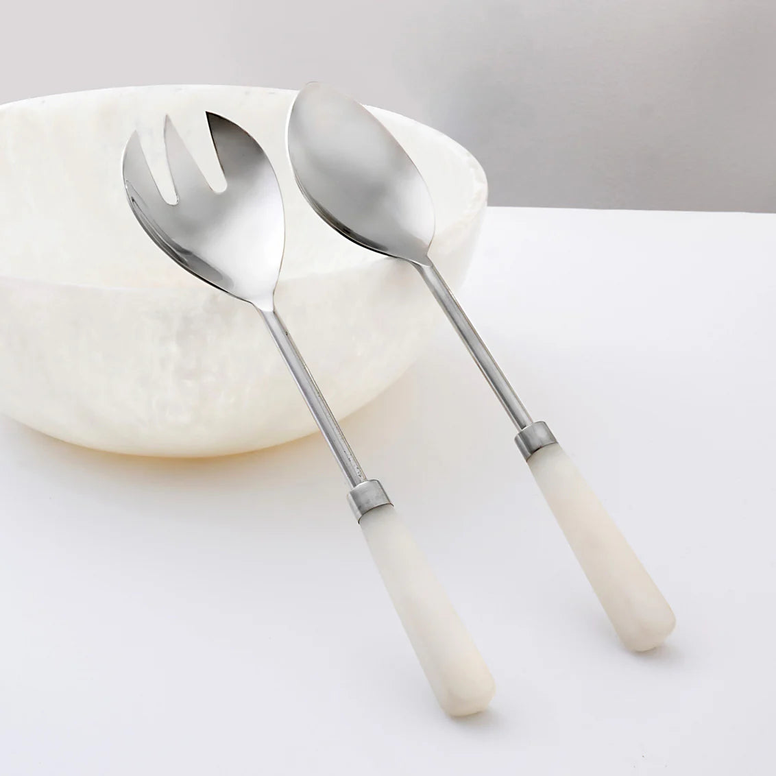 Azure Resin Salad Server Set
