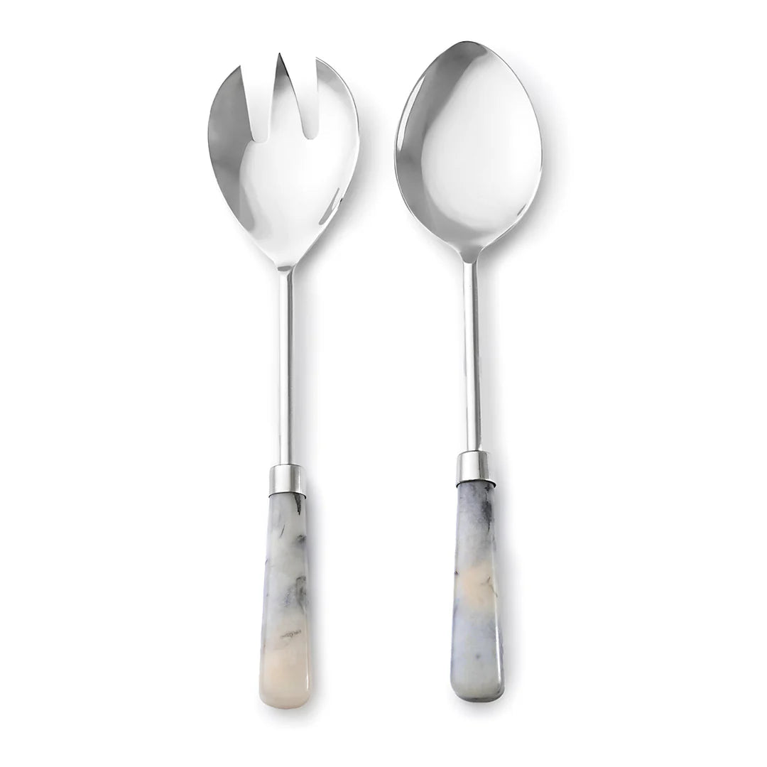 Azure Resin Salad Server Set