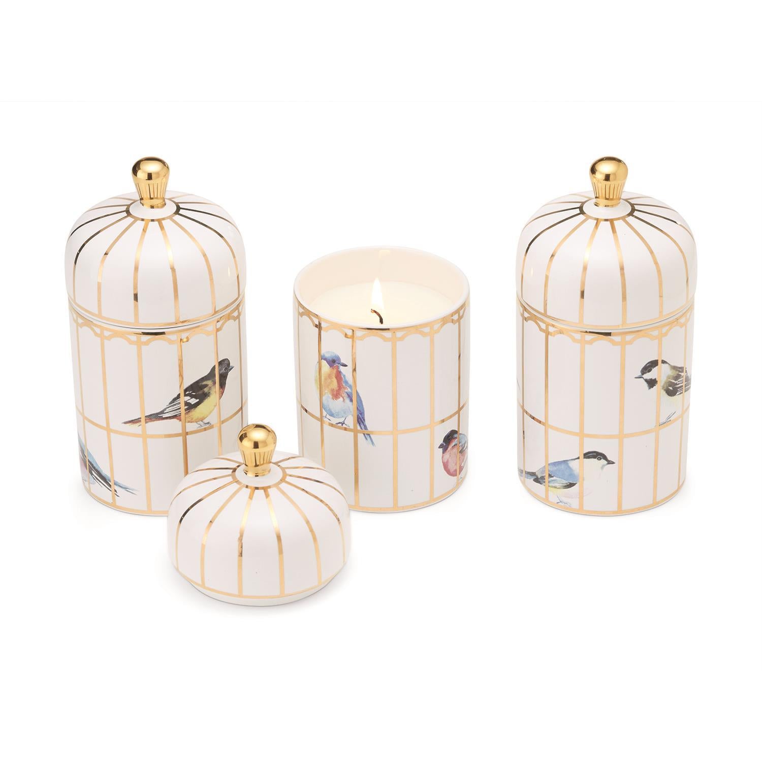 Bird Lidded Candles in Gift Box