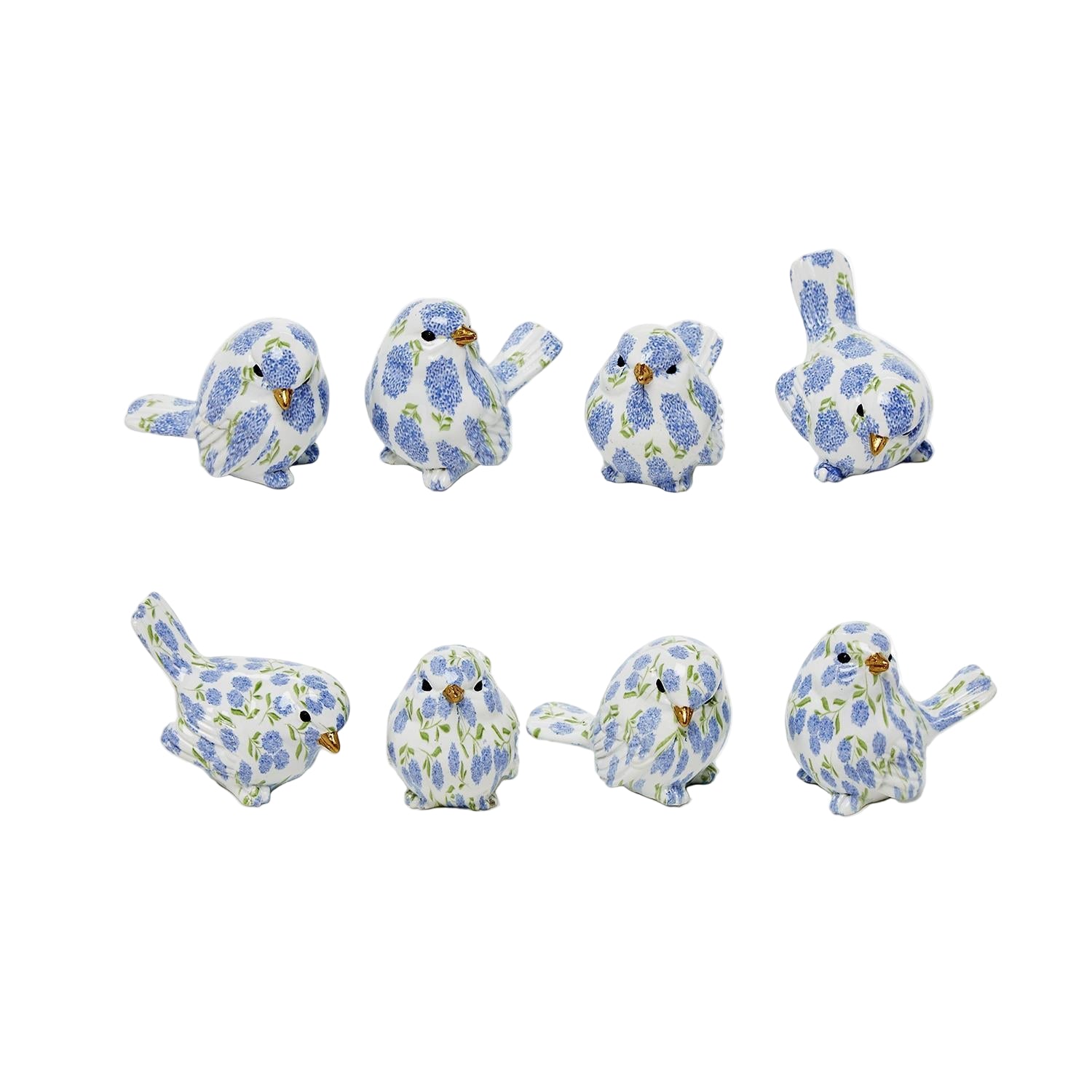 Blue Hydrangea Decorative Bird