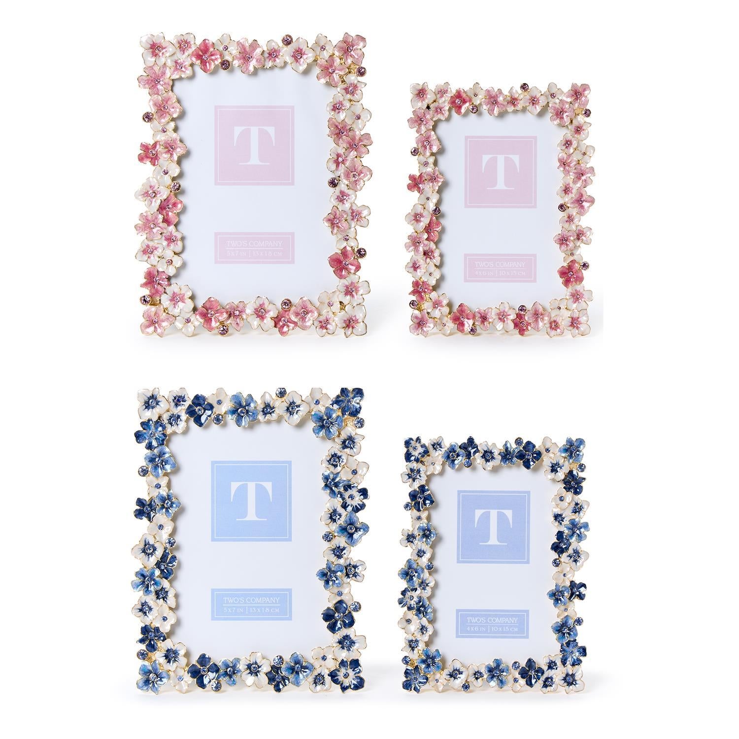 Hydrangea Enamel Photo Frame