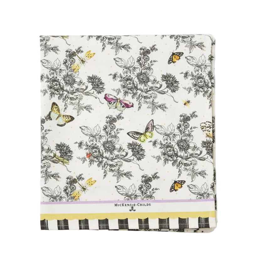 MacKenzie-Childs Butterfly Toile Printed Dish Towel