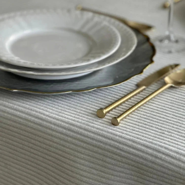 Adorn Your Table Velvet Ribbed Tablecloth