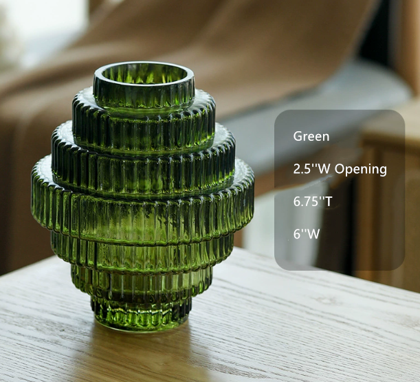 Tower Shaped Thick Glass Vase