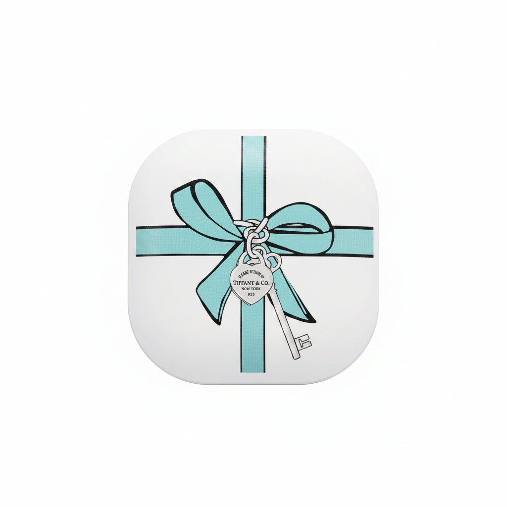 Blue Bow LED Compact Mirror