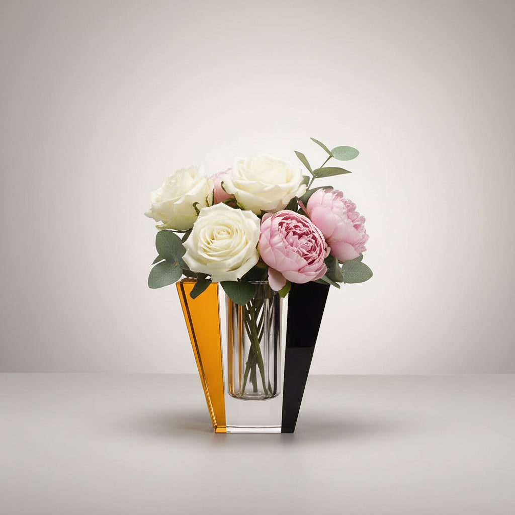 Solar Prism Color Crystal Reed Diffuser/Vase - Onyx & Amber