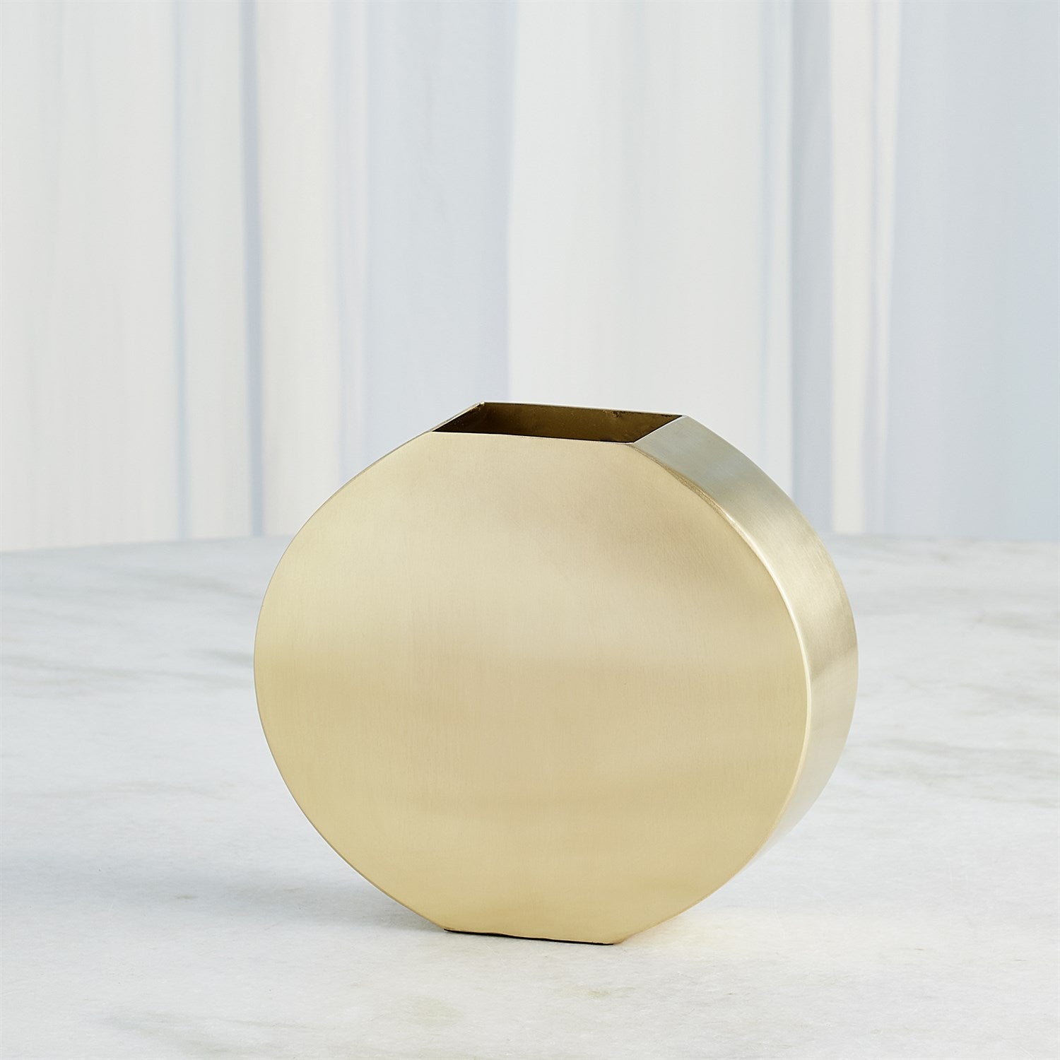 Brass Squared Oval Vases