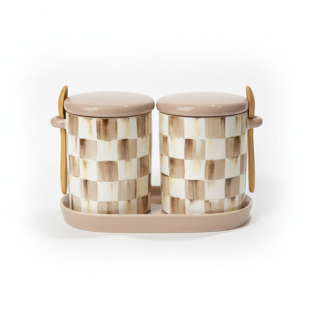 MacKenzie-Childs Check Farmhouse Canister- Double