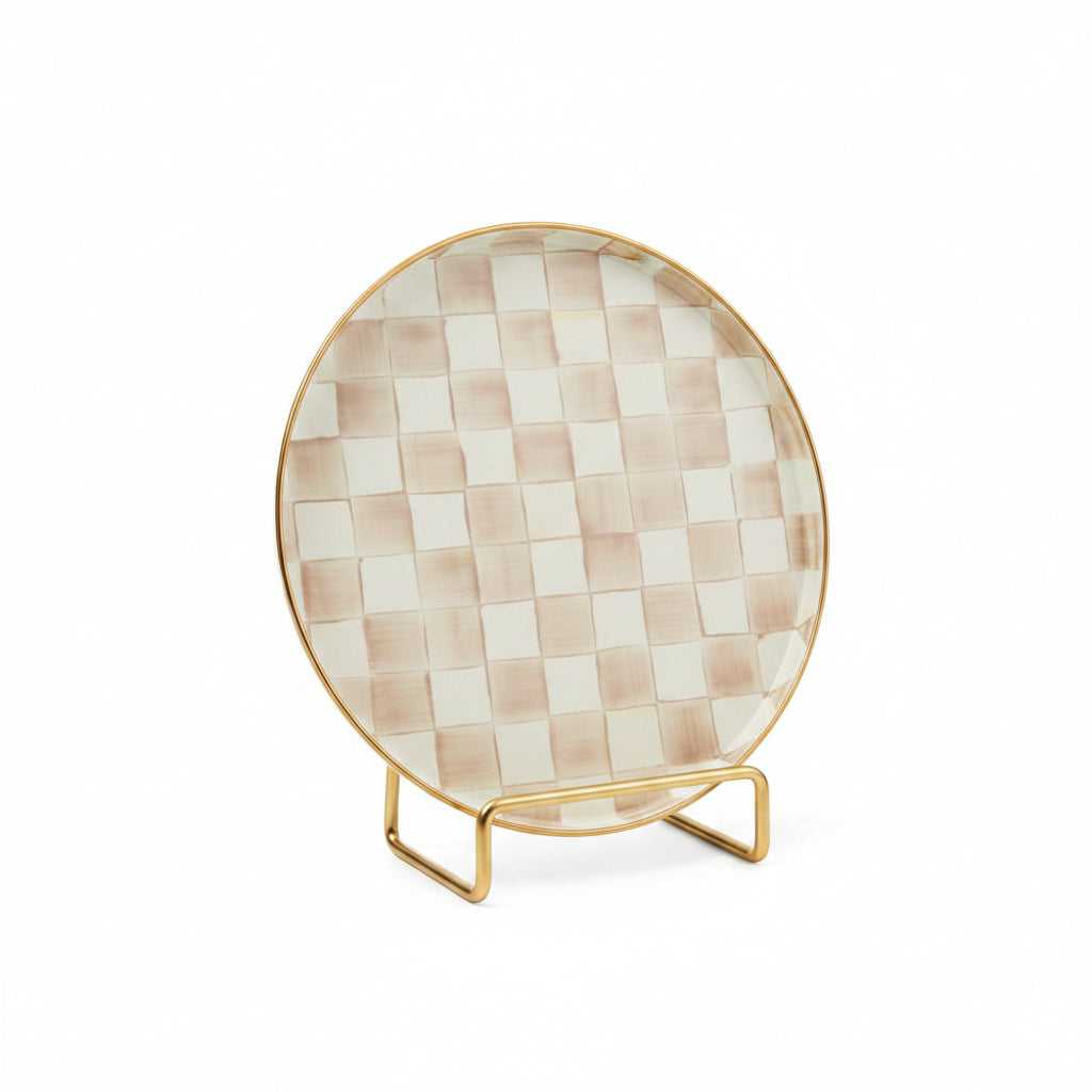 MacKenzie-Childs Check Round Tray