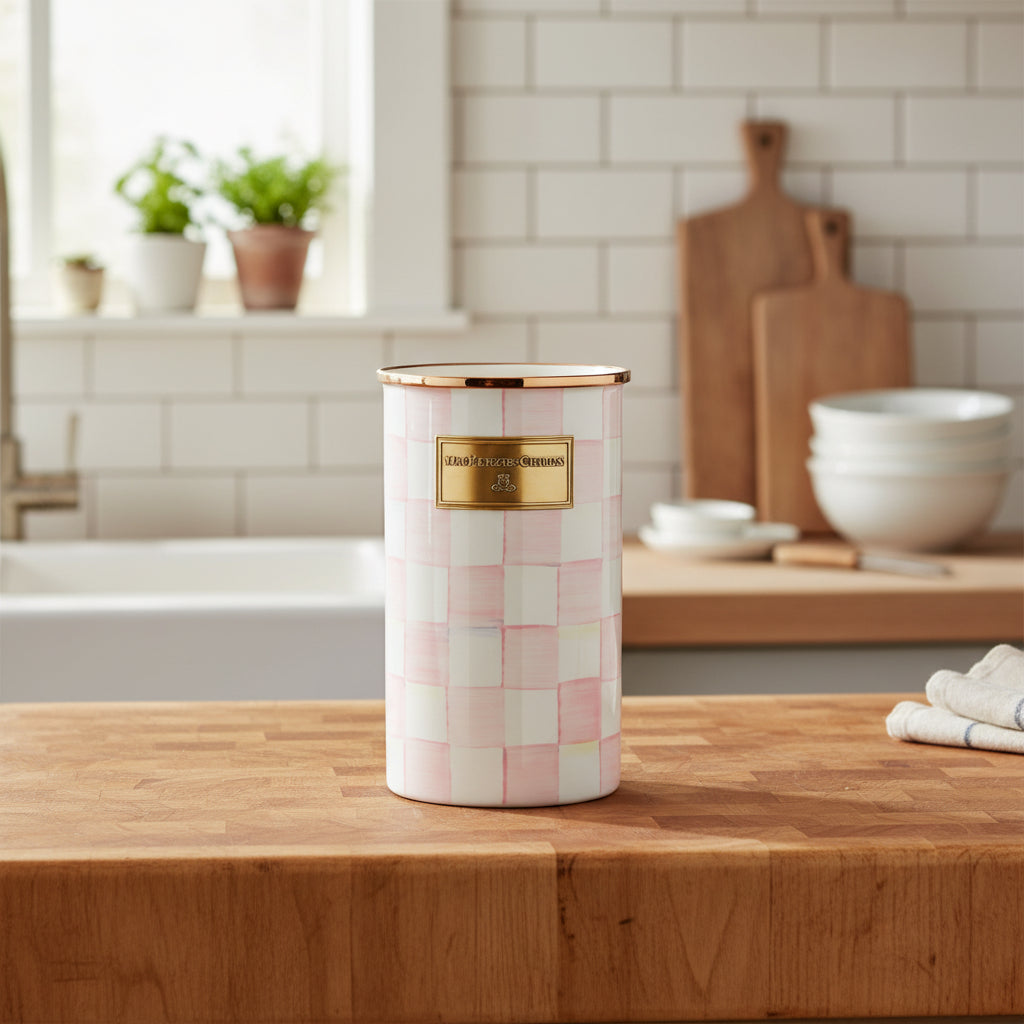 MacKenzie-Childs Check Utensil Holder