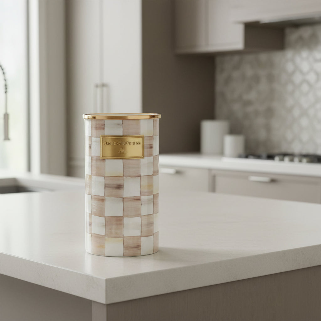 MacKenzie-Childs Check Utensil Holder