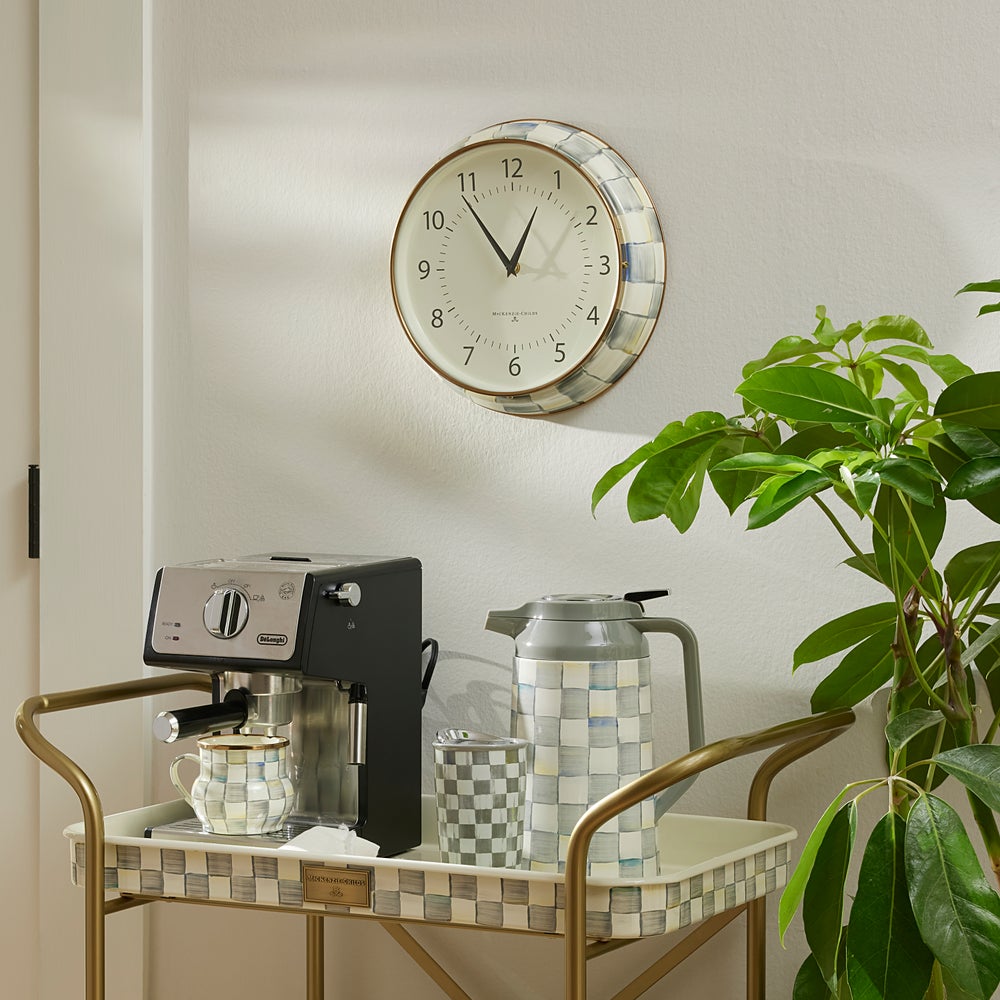 MacKenzie-Childs Enamel Check School Clock
