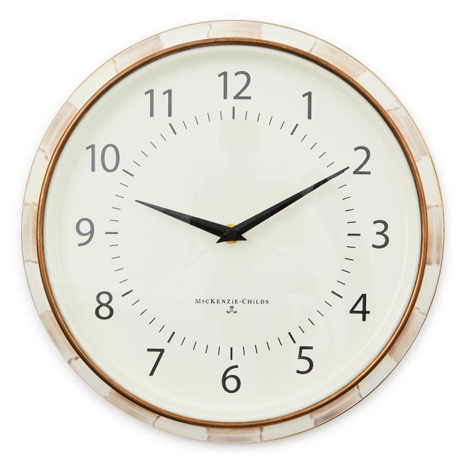 MacKenzie-Childs Enamel Check School Clock