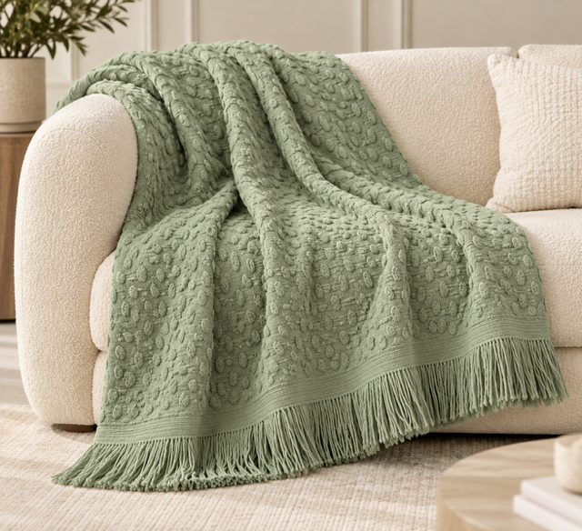 Pebble Fringed Throw