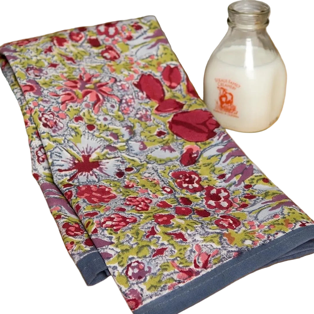 Jardin Red & Grey | Tea Towels - Set of 3