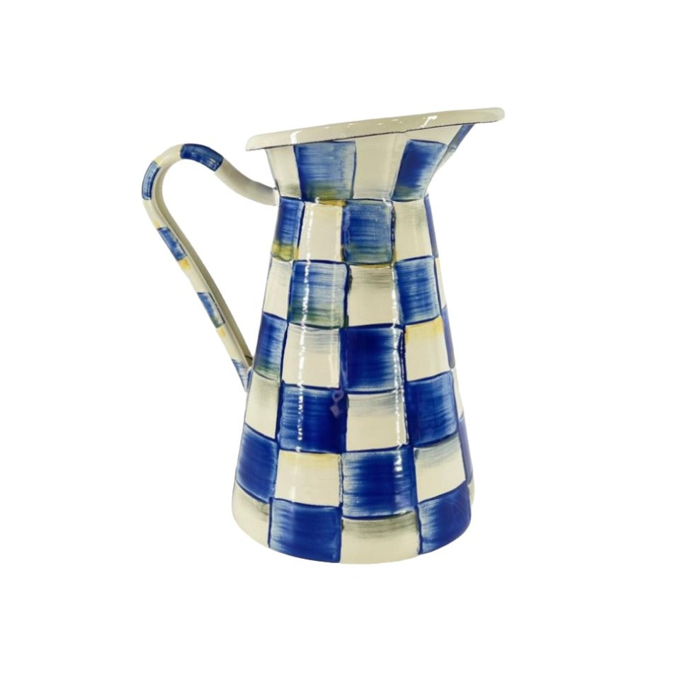 MacKenzie-Childs Royal Check Medium Practical Pitcher