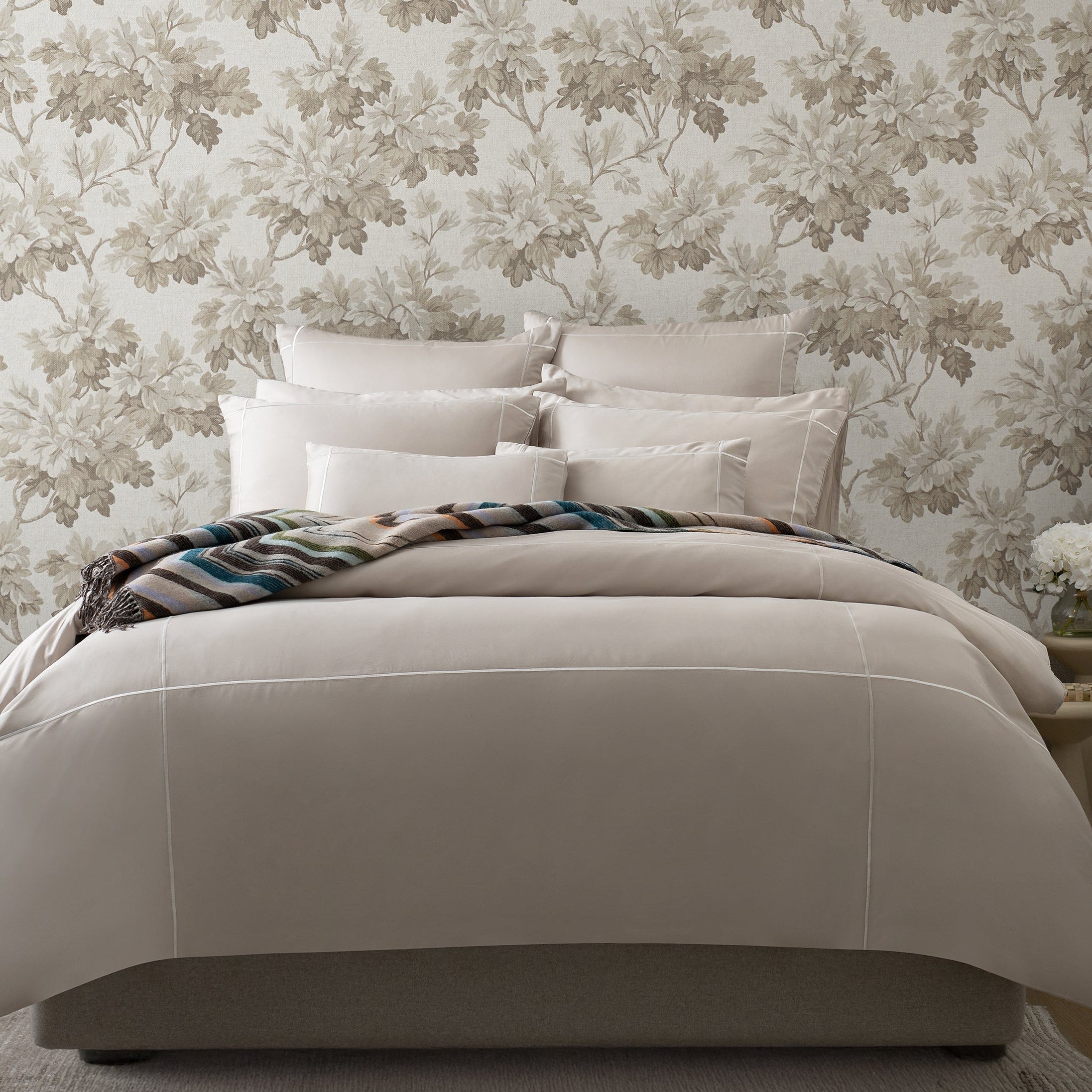 Dune embroidery taupe duvet set