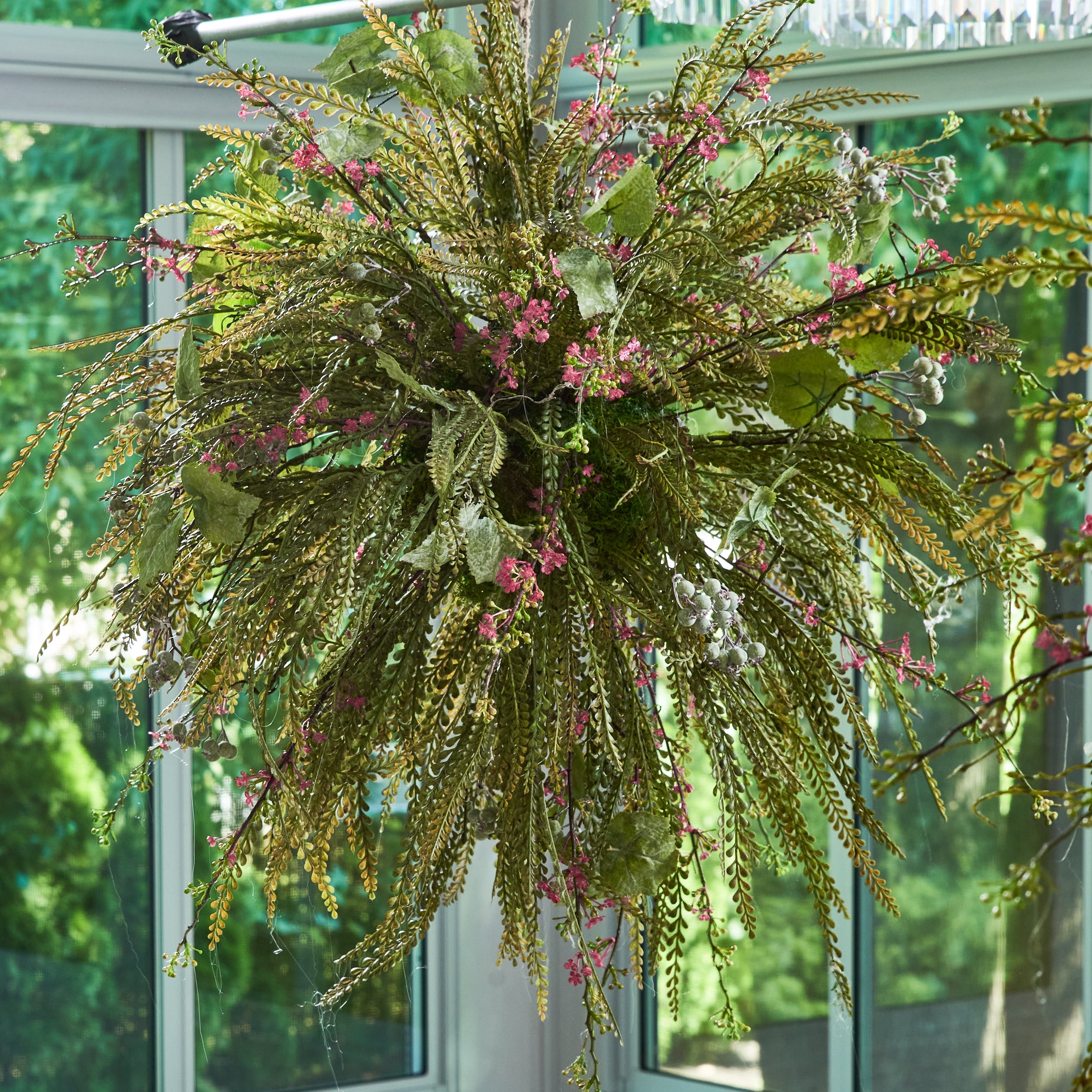 Flaura Wild Floral Large Hanging Chandelier Ball