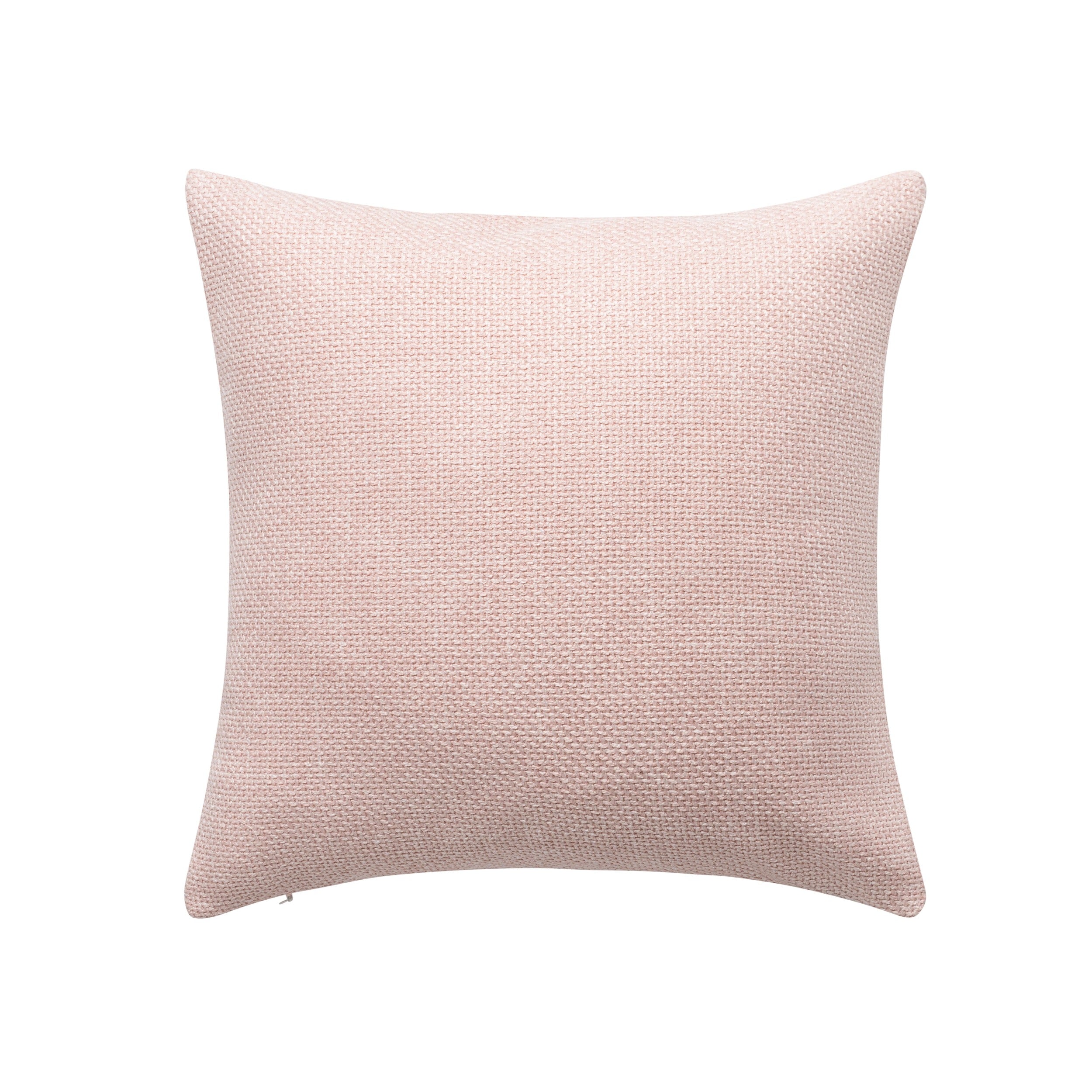 Petite Belle Ballet Pink Textured Throw Pillow with White Piping