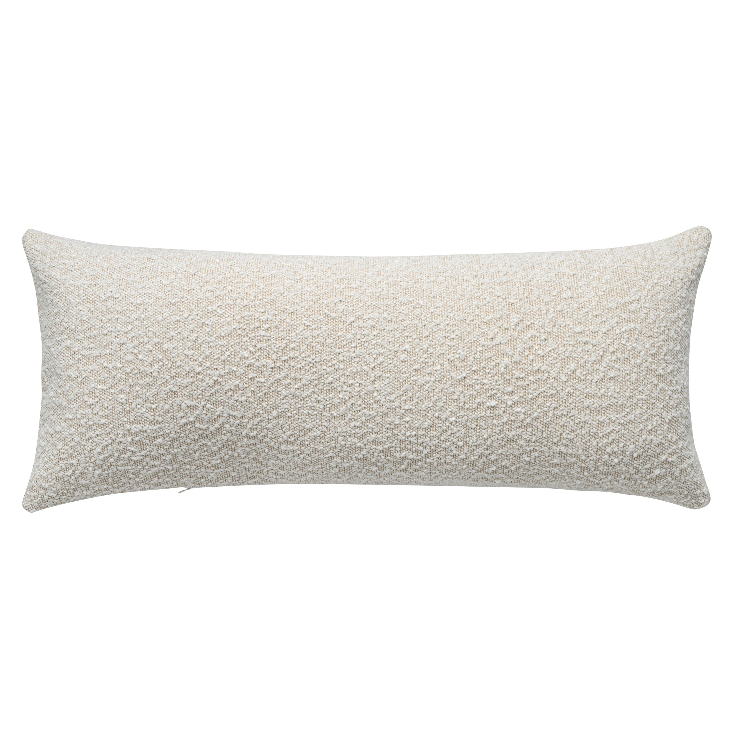 Aura Home Ivory Sand Boucle Throw Pillow